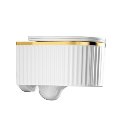 MISKA WC WISZĄCA RIMLESS LUMA-WH-GL-RIM-03 BIAŁA DESKA WOLNOOPADAJĄCA DUROPLAST LUMA-WH-GL-RIM-03