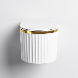 MISKA WC WISZĄCA RIMLESS LUMA-WH-GL-RIM-03 BIAŁA DESKA WOLNOOPADAJĄCA DUROPLAST LUMA-WH-GL-RIM-03