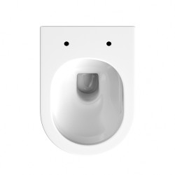 MISKA WC WISZĄCA RIMLESS LUMA-WH-GL-RIM-03 BIAŁA DESKA WOLNOOPADAJĄCA DUROPLAST LUMA-WH-GL-RIM-03