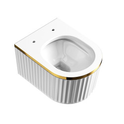 MISKA WC WISZĄCA RIMLESS LUMA-WH-GL-RIM-03 BIAŁA DESKA WOLNOOPADAJĄCA DUROPLAST LUMA-WH-GL-RIM-03