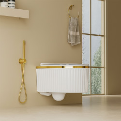 MISKA WC WISZĄCA RIMLESS LUMA-WH-GL-RIM-03 BIAŁA DESKA WOLNOOPADAJĄCA DUROPLAST LUMA-WH-GL-RIM-03