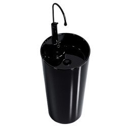 UMYWALKA WOLNOSTOJĄCA CERAMICZNA OGRĄGŁA LINO-BL-400 CZARNA LINO-BL-400