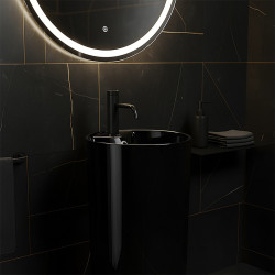 UMYWALKA WOLNOSTOJĄCA CERAMICZNA OGRĄGŁA LINO-BL-400 CZARNA LINO-BL-400