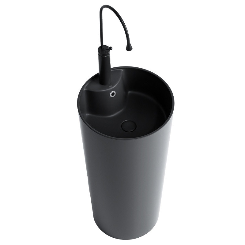 UMYWALKA WOLNOSTOJĄCA CERAMICZNA OKRĄGŁA LINO-MTB-400 CZARNY MAT LINO-MTB-400