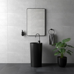 UMYWALKA WOLNOSTOJĄCA CERAMICZNA OKRĄGŁA LINO-MTB-400 CZARNY MAT LINO-MTB-400