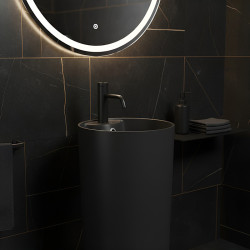 UMYWALKA WOLNOSTOJĄCA CERAMICZNA OKRĄGŁA LINO-MTB-400 CZARNY MAT LINO-MTB-400