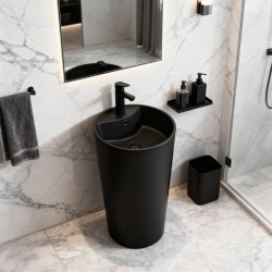 UMYWALKA WOLNOSTOJĄCA CERAMICZNA OKRĄGŁA LINO-MTB-400 CZARNY MAT LINO-MTB-400