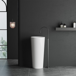 UMYWALKA WOLNOSTOJĄCA CERAMICZNA OWALNA LINO-WH-WOF-400 BIAŁA LINO-WH-WOF-400