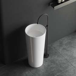 UMYWALKA WOLNOSTOJĄCA CERAMICZNA OWALNA LINO-WH-WOF-400 BIAŁA LINO-WH-WOF-400