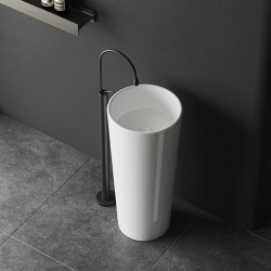 UMYWALKA WOLNOSTOJĄCA CERAMICZNA OWALNA LINO-WH-WOF-400 BIAŁA LINO-WH-WOF-400