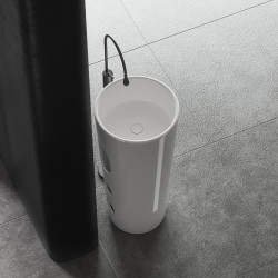 UMYWALKA WOLNOSTOJĄCA CERAMICZNA OWALNA LINO-WH-WOF-400 BIAŁA LINO-WH-WOF-400