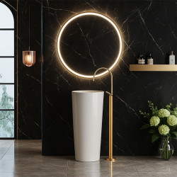 UMYWALKA WOLNOSTOJĄCA CERAMICZNA OWALNA LINO-WH-WOF-400 BIAŁA LINO-WH-WOF-400