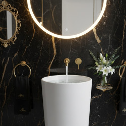 UMYWALKA WOLNOSTOJĄCA CERAMICZNA OWALNA LINO-WH-WOF-400 BIAŁA LINO-WH-WOF-400