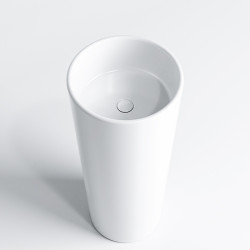 UMYWALKA WOLNOSTOJĄCA CERAMICZNA OWALNA LINO-WH-WOF-400 BIAŁA LINO-WH-WOF-400