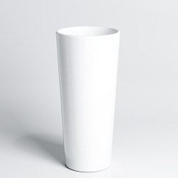 UMYWALKA WOLNOSTOJĄCA CERAMICZNA OWALNA LINO-WH-WOF-400 BIAŁA LINO-WH-WOF-400