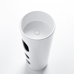 UMYWALKA WOLNOSTOJĄCA CERAMICZNA OWALNA LINO-WH-WOF-400 BIAŁA LINO-WH-WOF-400