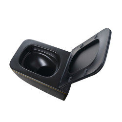 ZESTAW PODTYNKOWY WC STELAŻ TECE MISKA YUZU-MTB-GL-TR-03 PRZYCISK TC-9240407 CZARNY MAT