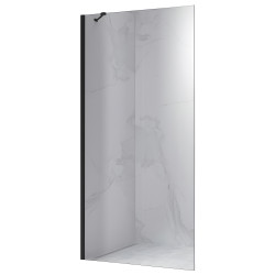 ŚCIANKA SZYBA PRYSZNICOWA ZES-KZ24-BL-70 SZYBA WALK-IN 70 CM 6 MM CZARNA