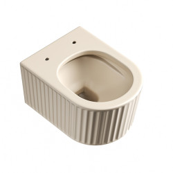 MISKA WC WISZĄCA RIMLESS LUMA-CAP-RIM-03 CAPPUCCINO RYFLOWANA DESKA WOLNOOPADAJĄCA DUROPLAST LUMA-CAP-RIM-03