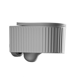 MISKA WC WISZĄCA RIMLESS LUMA-MTGR-RIM-03 SZARY MAT RYFLOWANA DESKA WOLNOOPADAJĄCA DUROPLAST LUMA-MTGR-RIM-03