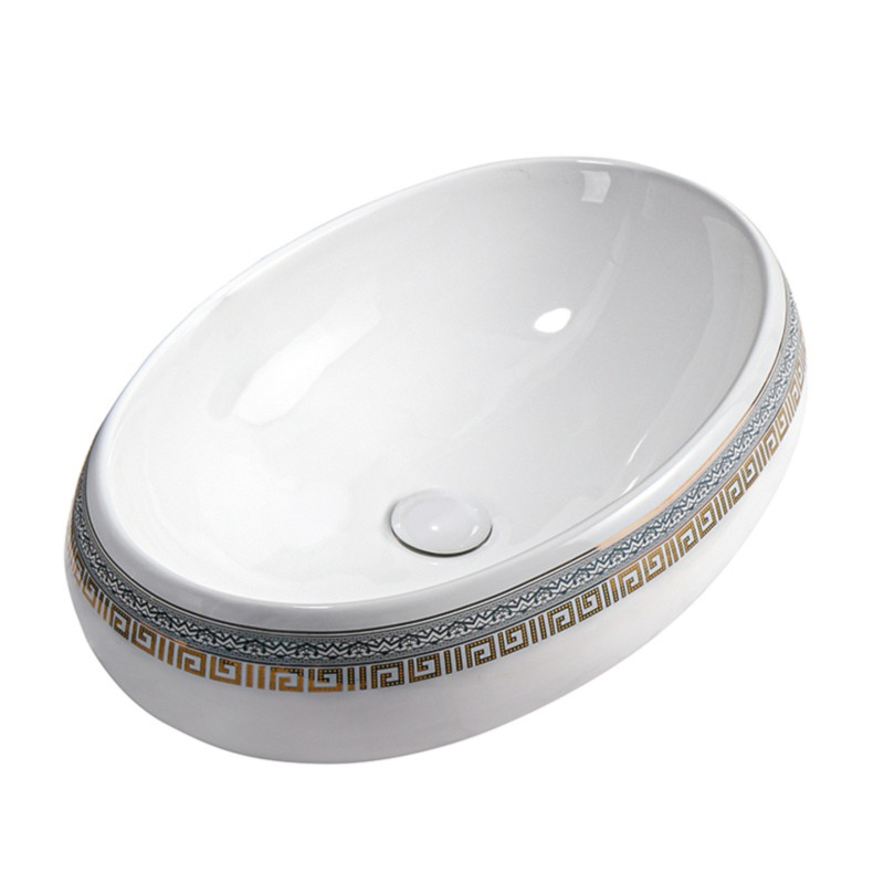 UMYWALKA NABLATOWA CERAMICZNA OWALNA CARI-WH-MOD2-600 BIAŁA CARI-WH-MOD2-600