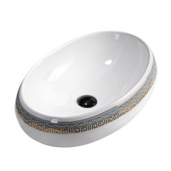 UMYWALKA NABLATOWA CERAMICZNA OWALNA CARI-WH-MOD2-600 BIAŁA CARI-WH-MOD2-600