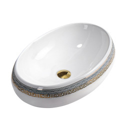 UMYWALKA NABLATOWA CERAMICZNA OWALNA CARI-WH-MOD2-600 BIAŁA CARI-WH-MOD2-600