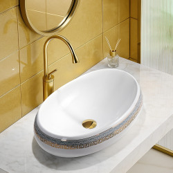 UMYWALKA NABLATOWA CERAMICZNA OWALNA CARI-WH-MOD2-600 BIAŁA CARI-WH-MOD2-600
