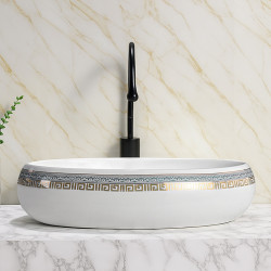 UMYWALKA NABLATOWA CERAMICZNA OWALNA CARI-WH-MOD2-600 BIAŁA CARI-WH-MOD2-600