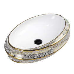 UMYWALKA NABLATOWA CERAMICZNA OWALNA YOKO-WH-MOD5-GL-600 BIAŁA YOKO-WH-MOD5-GL-600