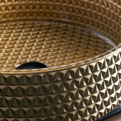 UMYWALKA NABLATOWA SZKLANA OKRĄGŁA BRILLANT1-GL-360 ZŁOTA BRILLANT1-GL-360