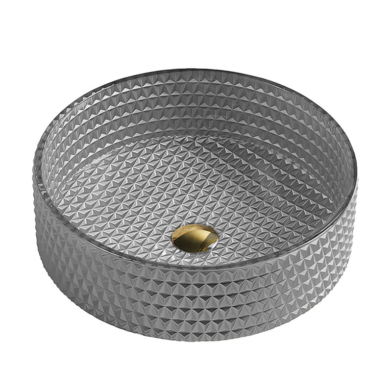 UMYWALKA NABLATOWA SZKLANA OKRĄGŁA BRILLANT1-SV-400 CHROM BRILLANT1-SV-400