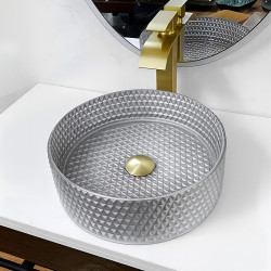UMYWALKA NABLATOWA SZKLANA OKRĄGŁA BRILLANT1-SV-400 CHROM BRILLANT1-SV-400