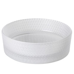 UMYWALKA NABLATOWA SZKLANA OKRĄGŁA BRILLANT1-WH-360 BIAŁA BRILLANT1-WH-360