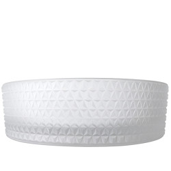 UMYWALKA NABLATOWA SZKLANA OKRĄGŁA BRILLANT1-WH-360 BIAŁA BRILLANT1-WH-360
