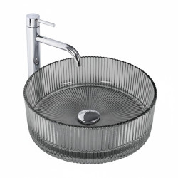 UMYWALKA NABLATOWA SZKLANA OKRĄGŁA BRILLANT2-BL-360 CZARNA BRILLANT2-BL-360
