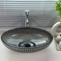 UMYWALKA NABLATOWA SZKLANA OKRĄGŁA BRILLANT3-BL-PL-510