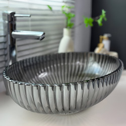 UMYWALKA NABLATOWA SZKLANA OKRĄGŁA BRILLANT3-BL-PL-510