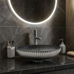 UMYWALKA NABLATOWA SZKLANA OKRĄGŁA BRILLANT3-BL-PL-510