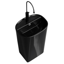 UMYWALKA WOLNOSTOJĄCA CERAMICZNA OWALNA CLARO-BL-490 CZARNA CLARO-BL-490