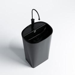 UMYWALKA WOLNOSTOJĄCA CERAMICZNA OWALNA CLARO-BL-490 CZARNA CLARO-BL-490