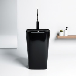 UMYWALKA WOLNOSTOJĄCA CERAMICZNA OWALNA CLARO-BL-490 CZARNA CLARO-BL-490