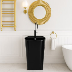 UMYWALKA WOLNOSTOJĄCA CERAMICZNA OWALNA CLARO-BL-490 CZARNA CLARO-BL-490