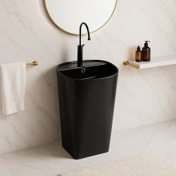UMYWALKA WOLNOSTOJĄCA CERAMICZNA OWALNA CLARO-BL-490 CZARNA CLARO-BL-490
