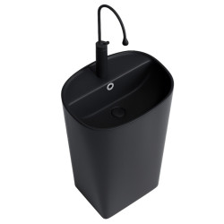 UMYWALKA WOLNOSTOJĄCA CERAMICZNA OWALNA CLARO-MTB-490 CZARNY MAT CLARO-MTB-490