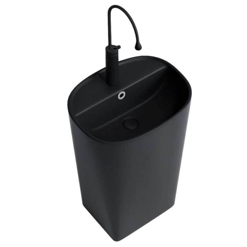 UMYWALKA WOLNOSTOJĄCA CERAMICZNA OWALNA CLARO-MTB-490 CZARNY MAT CLARO-MTB-490