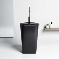 UMYWALKA WOLNOSTOJĄCA CERAMICZNA OWALNA CLARO-MTB-490 CZARNY MAT CLARO-MTB-490