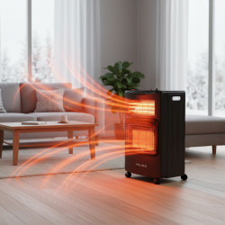 PIECYK GAZOWO-ELEKTRYCZNY DOMOWY GRZEJNIK FARELKA NA BUTLĘ REDUKTOR 4200W ECO-DUO