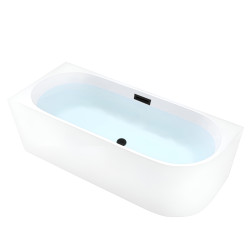 HYDROSAN WANNA WOLNOSTOJĄCA MERA2-509C2-L-P-BL BIAŁA PRZELEW CZARNY
