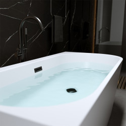 HYDROSAN WANNA WOLNOSTOJĄCA MERA2-509C2-L-P-BL BIAŁA PRZELEW CZARNY